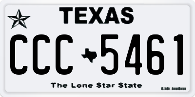 TX license plate CCC5461