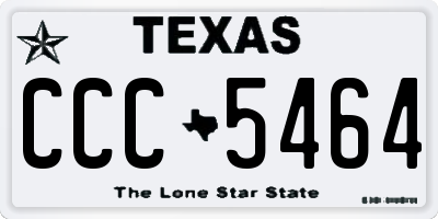 TX license plate CCC5464