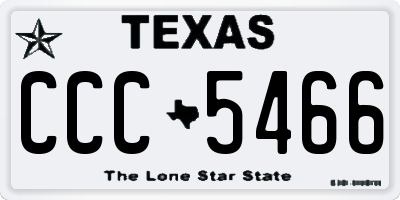 TX license plate CCC5466