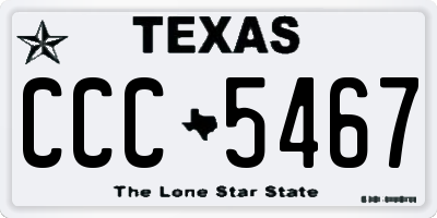 TX license plate CCC5467