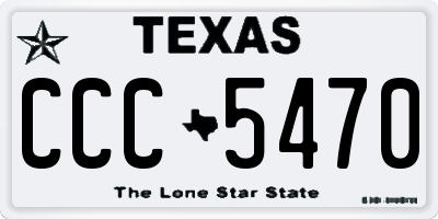 TX license plate CCC5470