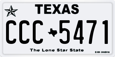 TX license plate CCC5471