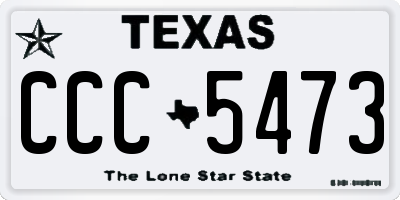 TX license plate CCC5473