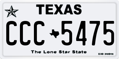 TX license plate CCC5475