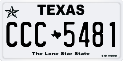TX license plate CCC5481