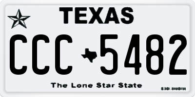 TX license plate CCC5482
