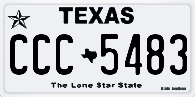 TX license plate CCC5483