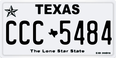 TX license plate CCC5484