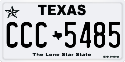 TX license plate CCC5485