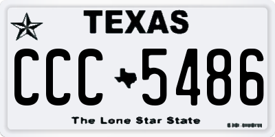 TX license plate CCC5486