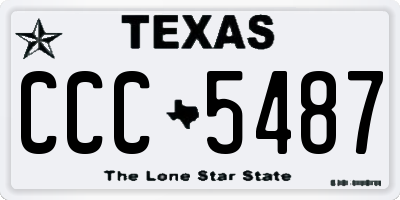 TX license plate CCC5487