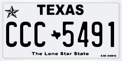 TX license plate CCC5491