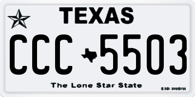 TX license plate CCC5503
