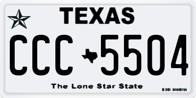 TX license plate CCC5504