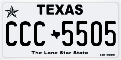 TX license plate CCC5505