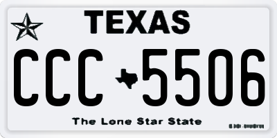 TX license plate CCC5506