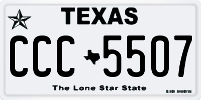 TX license plate CCC5507