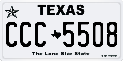 TX license plate CCC5508