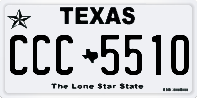 TX license plate CCC5510
