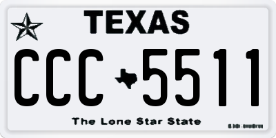 TX license plate CCC5511