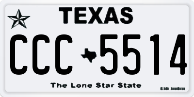 TX license plate CCC5514