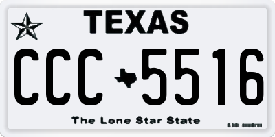 TX license plate CCC5516