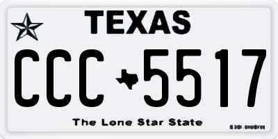 TX license plate CCC5517