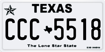 TX license plate CCC5518