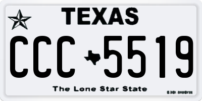 TX license plate CCC5519