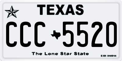TX license plate CCC5520