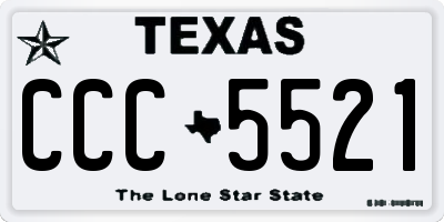 TX license plate CCC5521