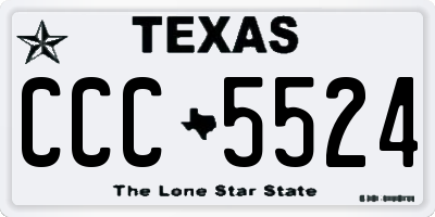 TX license plate CCC5524