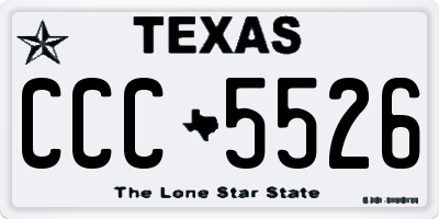 TX license plate CCC5526
