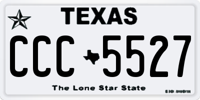 TX license plate CCC5527