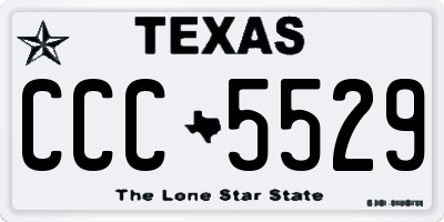 TX license plate CCC5529