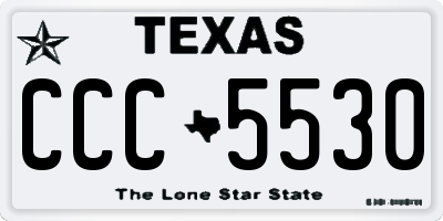 TX license plate CCC5530