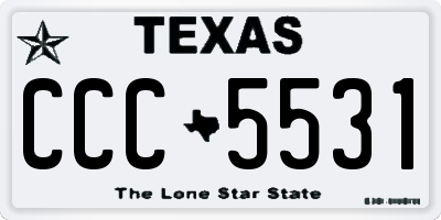 TX license plate CCC5531