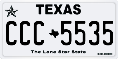 TX license plate CCC5535