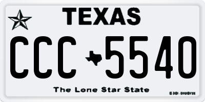TX license plate CCC5540