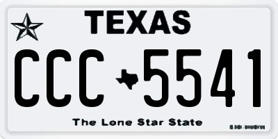 TX license plate CCC5541