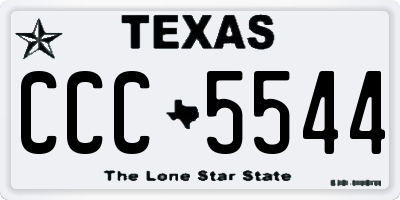 TX license plate CCC5544
