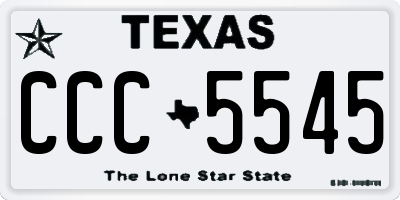 TX license plate CCC5545