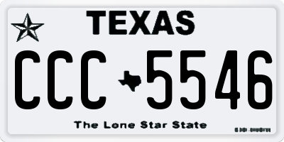 TX license plate CCC5546