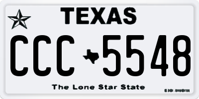 TX license plate CCC5548