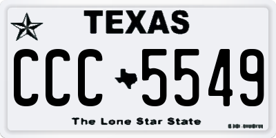 TX license plate CCC5549