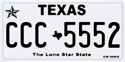 TX license plate CCC5552