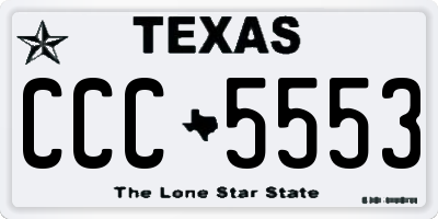 TX license plate CCC5553