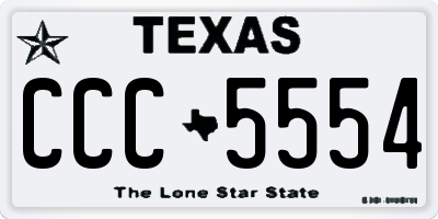 TX license plate CCC5554