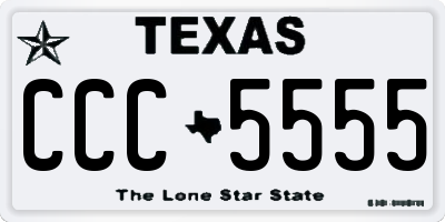 TX license plate CCC5555