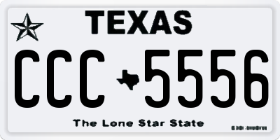 TX license plate CCC5556